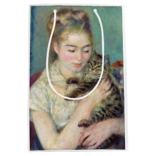 Pierre-Auguste Renoir - Woman with a Cat Medium Gift Bag