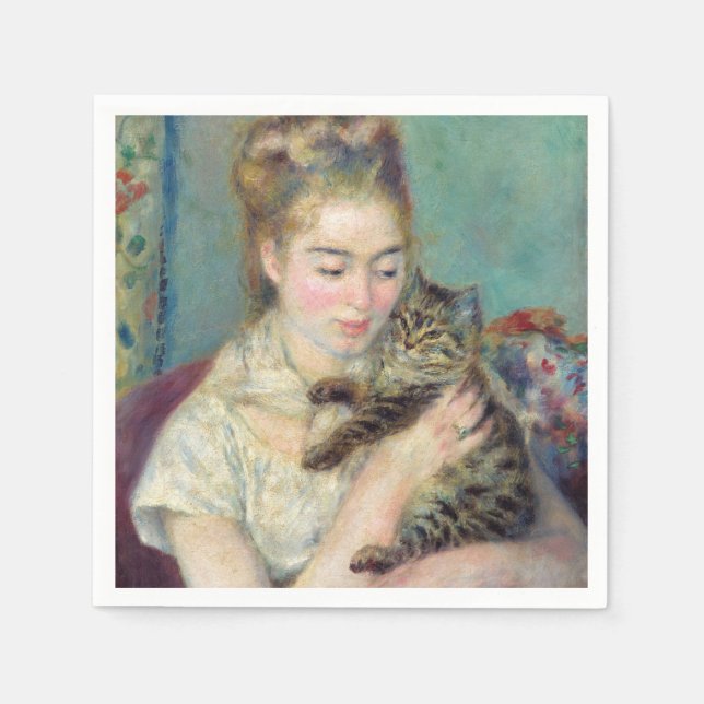 Pierre-Auguste Renoir - Woman with a Cat Napkin (Front)