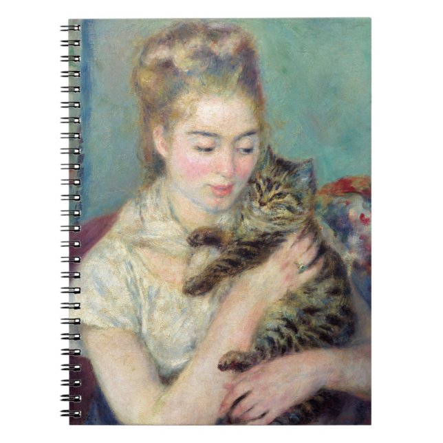 Pierre-Auguste Renoir - Woman with a Cat Notebook (Front)