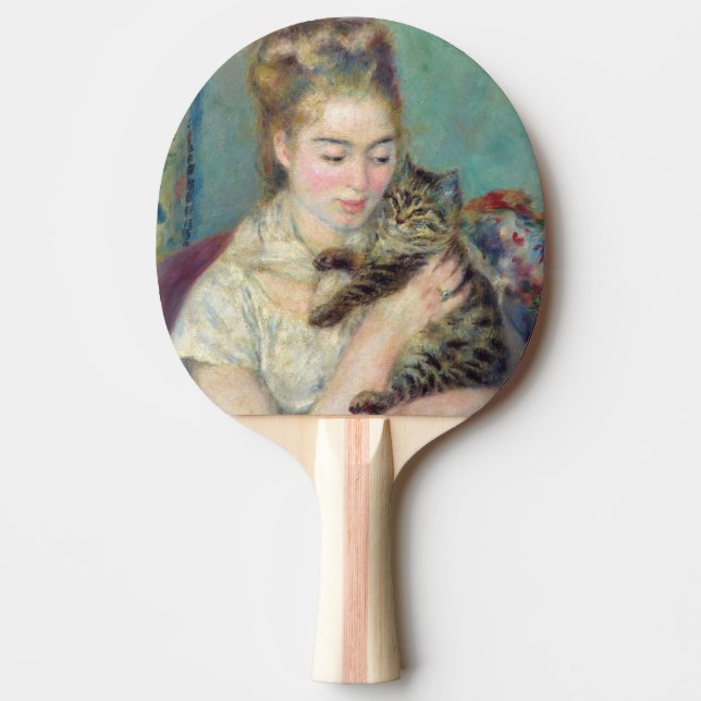 Pierre-Auguste Renoir - Woman with a Cat Ping Pong Paddle (Front)