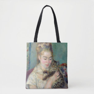 Pierre-Auguste Renoir - Woman with a Cat Tote Bag