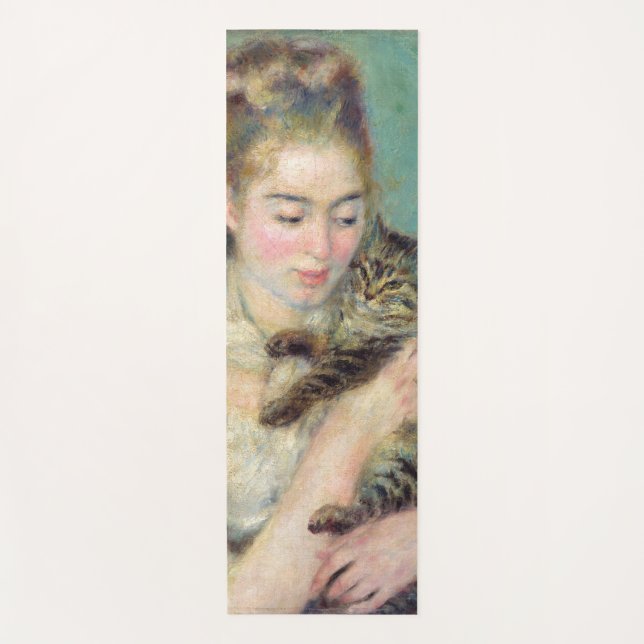 Pierre-Auguste Renoir - Woman with a Cat Yoga Mat (Front)