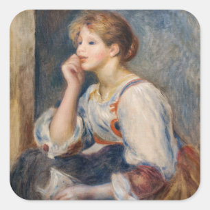 Pierre-Auguste Renoir - Woman with a Letter Square Sticker