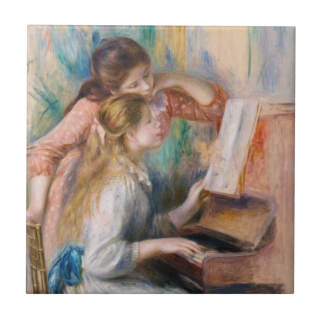 Pierre Auguste Renoir - Young Girls at the Piano Ceramic Tile (Front)