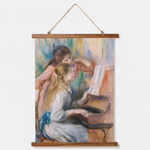 Pierre Auguste Renoir - Young Girls at the Piano Hanging Tapestry