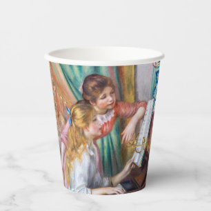 Pierre Auguste Renoir - Young Girls at the Piano Paper Cups