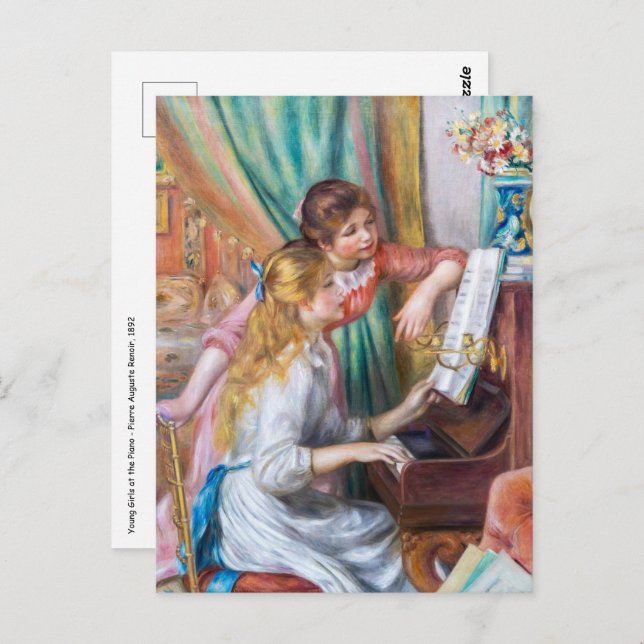 Pierre Auguste Renoir - Young Girls at the Piano Postcard (Front/Back)