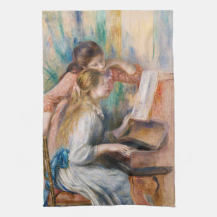 Pierre Auguste Renoir - Young Girls at the Piano Tea Towel