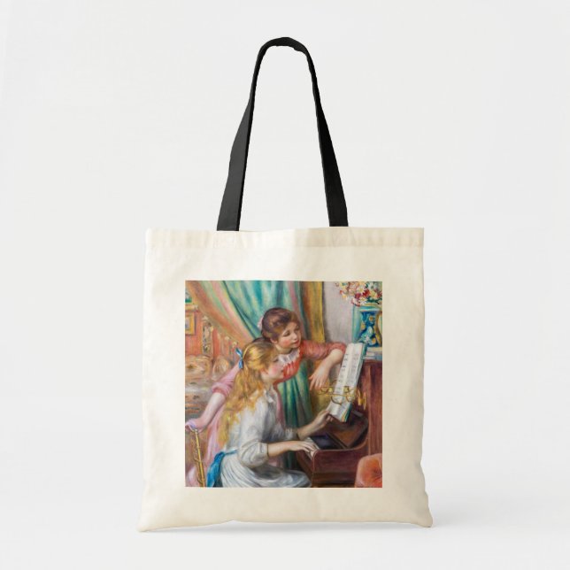 Pierre Auguste Renoir - Young Girls at the Piano Tote Bag (Front)