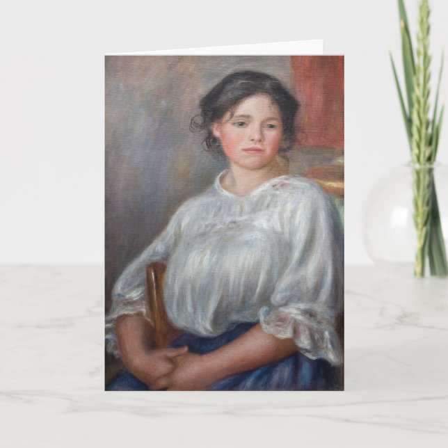 Pierre-Auguste Renoir - Young Woman Seated Card (Front)
