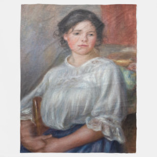 Pierre-Auguste Renoir - Young Woman Seated Fleece Blanket