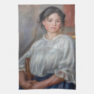 Pierre-Auguste Renoir - Young Woman Seated Tea Towel