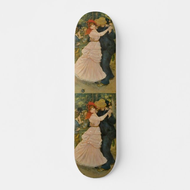 Pierre-Auguste Renoir's Dance at Bougival (1883) Skateboard (Front)