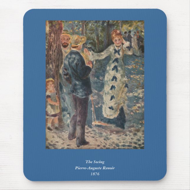 Pierre-Auguste Renoir's The Swing (1876) Mouse Pad (Front)