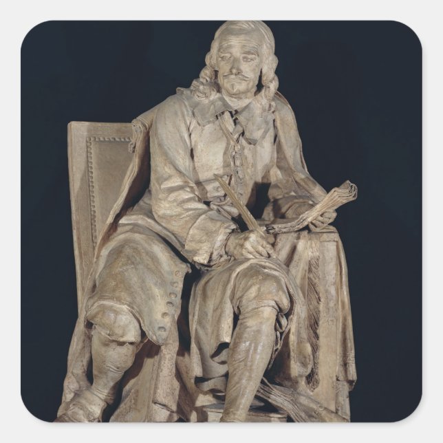 Pierre Corneille  Seated Square Sticker (Front)