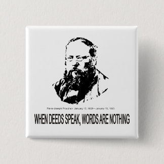 Pierre-Joseph Proudhon 15 Cm Square Badge