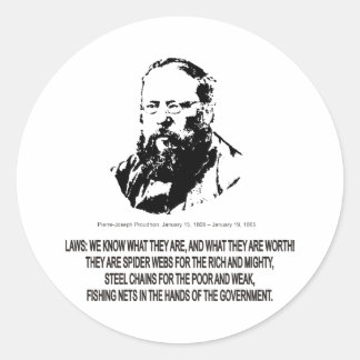 Pierre-Joseph Proudhon Classic Round Sticker