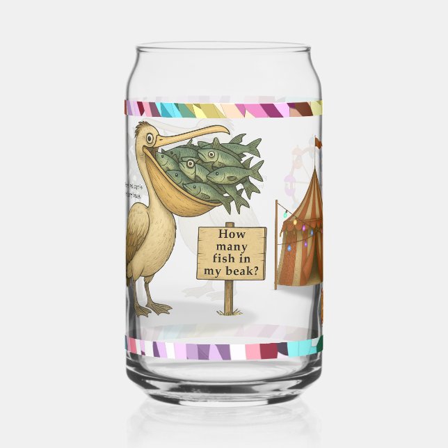 Pierre pelican's brilliant beak can glass (Front)