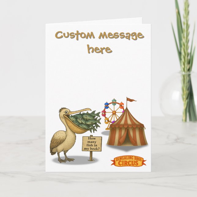 Pierre pelican's brilliant beak card (Front)