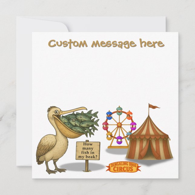 Pierre pelican's brilliant beak card (Front)