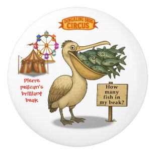 Pierre pelican's brilliant beak ceramic knob