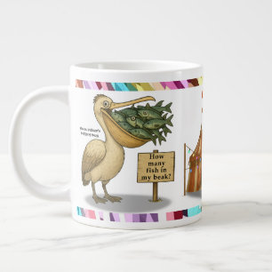 Pierre pelican's brilliant beak large coffee mug