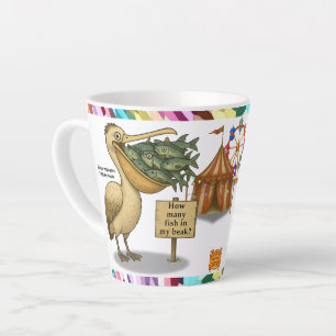 Pierre pelican's brilliant beak latte mug