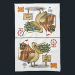 Pierre pelican's brilliant beak tea towel<br><div class="desc">Presenting Pierre the pelican with his world record beak! He can hold fish by the dozen, bowling balls by the trio, and even an entire child’s tricycle. Nothing defeats Pierre’s dazzling abilities. Step right up and guess how many wonders he’s carrying in his brilliant beak today! You can find lots...</div>