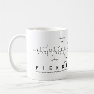 Pierre peptide name mug