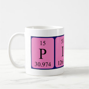 Pierre periodic table name mug