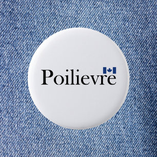 Pierre Poilievre Official Canadian Flag 6 Cm Round Badge
