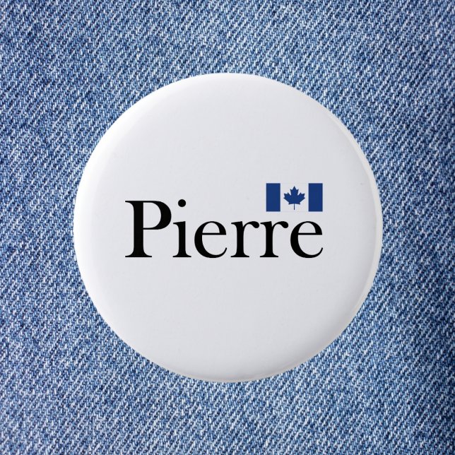 Pierre Poilievre with Official Canada Flag 6 Cm Round Badge (Creator Uploaded)