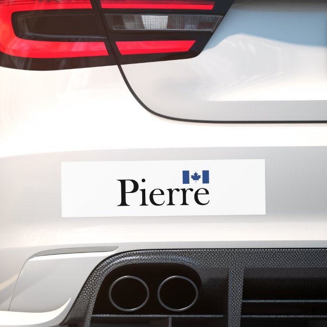Pierre Poilievre with Official Canada Flag Bumper Sticker (Creator Uploaded)