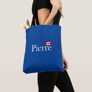 Pierre Poilievre with Official Canada Flag Dark Tote Bag