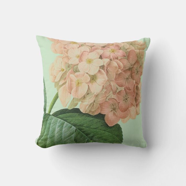 Pierre Redoute Hydrangea Flower Cushion (Front)