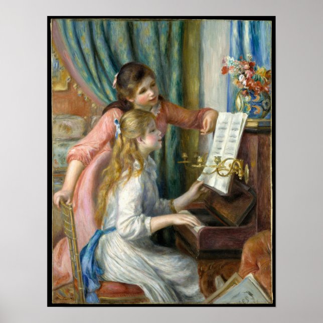 Pierre Renoir - Young Girls at Piano Poster (Front)