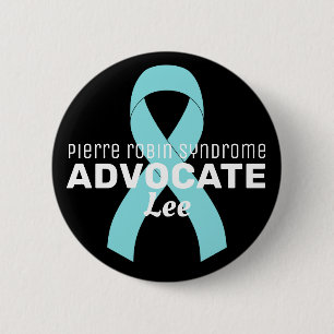 Pierre Robin Syndrome Advocate Ribbon Black Button