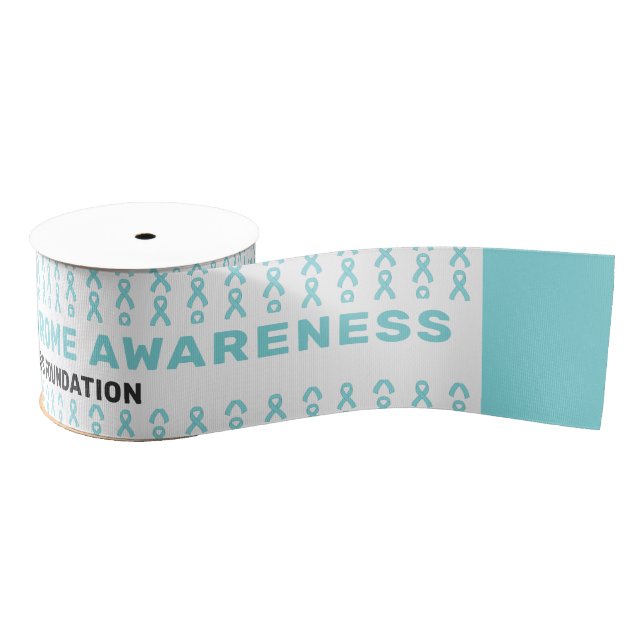 Pierre Robin Syndrome Awareness Pattern Ribbon Grosgrain Ribbon (Spool)