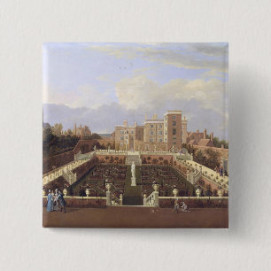 Pierrepont House, Nottingham, c.1708-13 (oil on ca 15 Cm Square Badge