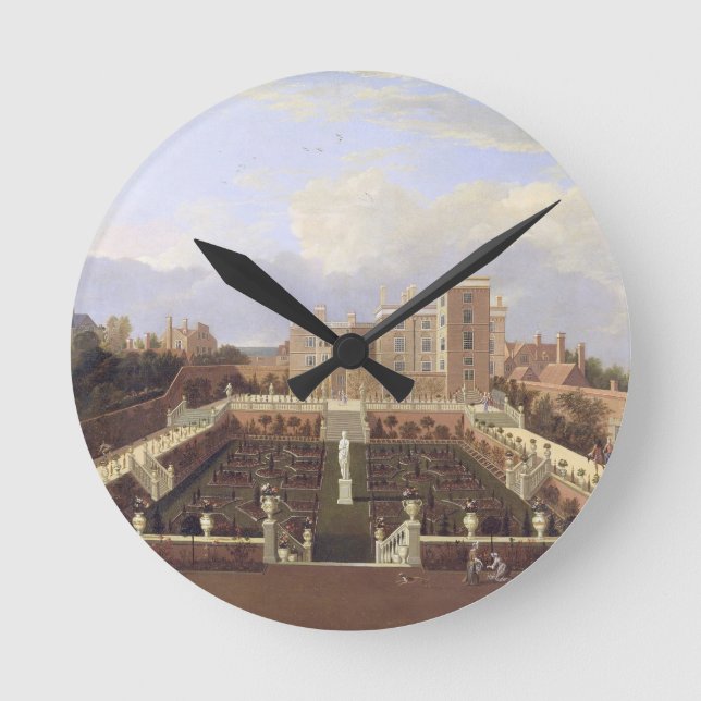 Pierrepont House, Nottingham, c.1708-13 (oil on ca Round Clock (Front)