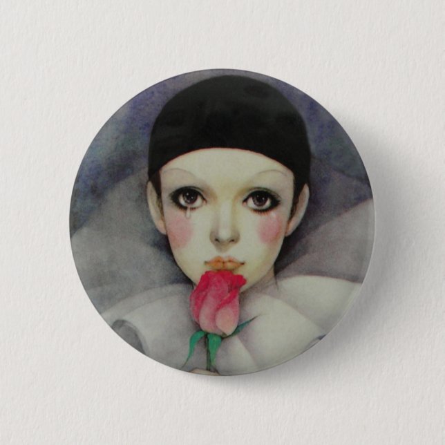 Pierrot 1980s Button (Front)