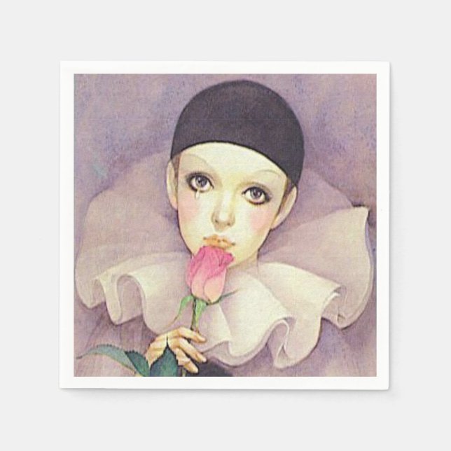 Pierrot 1980s Cocktail Napkin (Front)