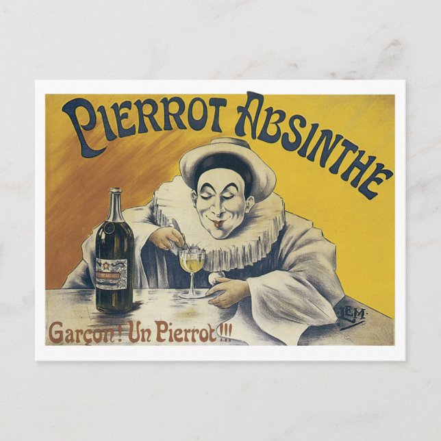 Pierrot Absinthe Postcard (Front)