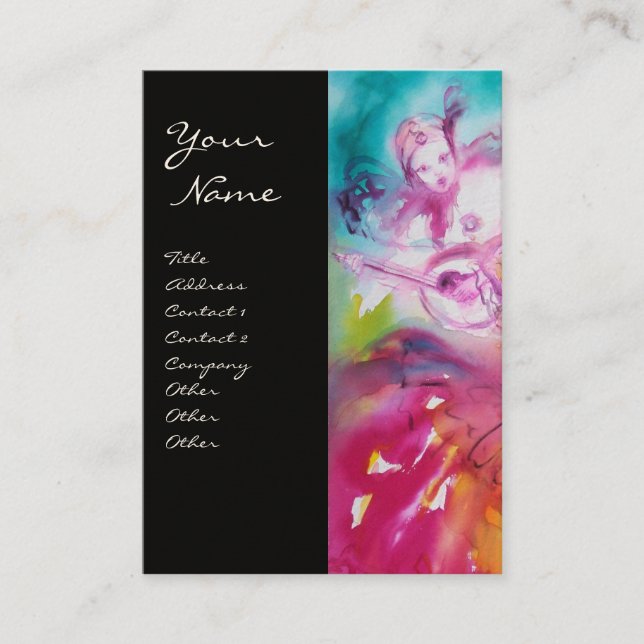 PIERROT AND ARLECCHINA /Music,Decor,Theatre Artist Business Card (Front)