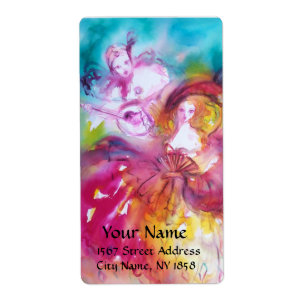 PIERROT AND ARLECCHINA Venetian Masquerade Masks