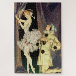“Pierrot and Columbine” by FX Leyendecker Jigsaw Puzzle