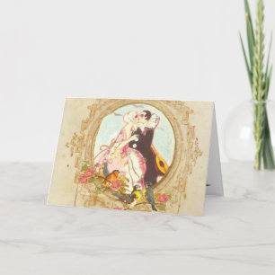 Pierrot and Columbine Card