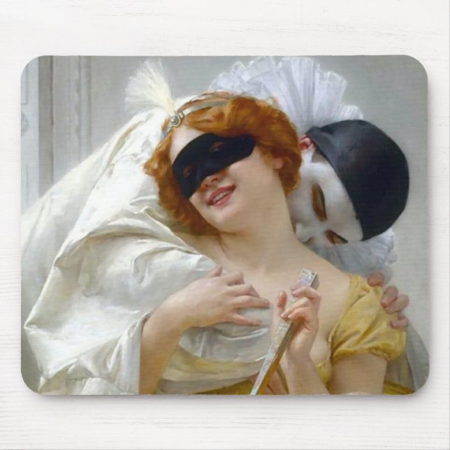 Pierrot and Columbine - Guillaume Seignac Mouse Pad (Front)