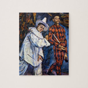 Pierrot and Harlequin, Mardi Gras by Paul Cezanne Jigsaw Puzzle