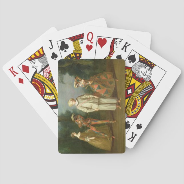 Pierrot and Harlequin Playing Cards (Back)